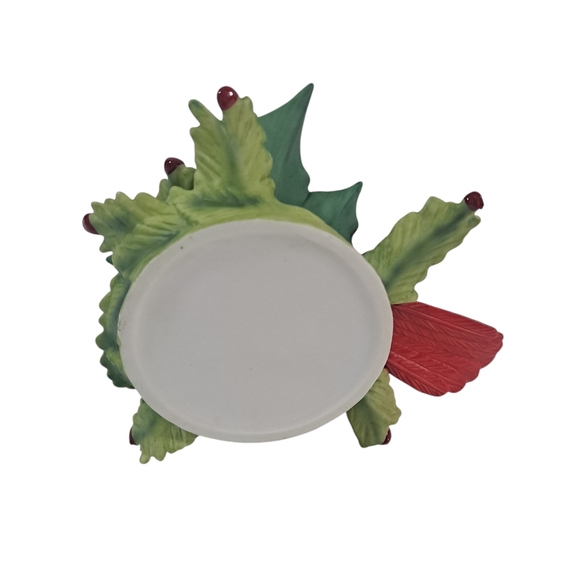 SOLD PartyLite Cardinal Porcelain Candle Holder Hand Painted NOB USA W/Box - Picture 6 of 12